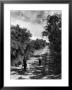 Two Children Walking Down A Dirt Road Going Fishing On A Summer Day by John Dominis Limited Edition Print