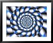 Abstract Blue And White Spiral Design by Albert Klein Limited Edition Pricing Art Print