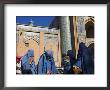 Ladies Wearing Blue Burqas Outside The Friday Mosque (Masjet-E Jam), Herat, Afghanistan by Jane Sweeney Limited Edition Print