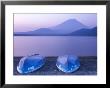 Rowboats On Motosu Lake With Mt. Fuji In The Background, Yamanashi, Japan by Rob Tilley Limited Edition Print