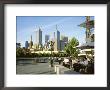 Open Air Cafe, And City Skyline, South Bank Promenade, Melbourne, Victoria, Australia by Peter Scholey Limited Edition Print
