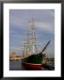 Sail Ship Docks At Port Of Hamburg, Hamburg, Germany by Yadid Levy Limited Edition Print