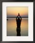 Worship Ceremony At Night By Ganges River, Varanasi, India by Keren Su Limited Edition Print