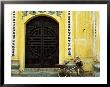 Yellow Nguyen Thai Hoc Temple Entrance And Bicycle, Hanoi, Vietnam by Anthony Plummer Limited Edition Print