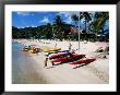 Kayaks On Shore At Westin, St. John, Virgin Islands by Lee Foster Limited Edition Print