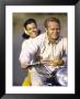 Actor Steve Mcqueen With Wife Nellie On Motorbike by John Dominis Limited Edition Print