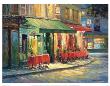 Red And Green Cafe by Haixia Liu Limited Edition Print