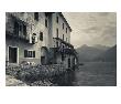 Lombardy, Lakes Region, Lake Como, Santa Maria Rezzonico, Lakeside Houses, Italy by Walter Bibikow Limited Edition Print