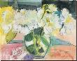 White Bouquet On Pink Table by Maret Hensick Limited Edition Print