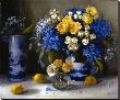 Yellow And Blue With Lemons by Hope Reis Limited Edition Print