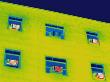 Thermal Image Of Window Mounted Ac Units In An Apartment Building by Tyrone Turner Limited Edition Print