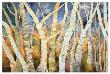 Birch Grove With Moon by Sharon Pitts Limited Edition Pricing Art Print