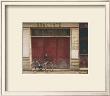 Blue Bicycle Near Red Door by Francisco Fernandez Limited Edition Pricing Art Print