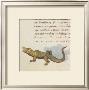 Crocodile With Text by Pietro Candido Decembrio Limited Edition Pricing Art Print