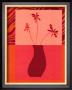 Minimalist Flowers In Orange Iii by Jennifer Goldberger Limited Edition Print