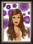Brown Haired Girl With Peace Necklace by Santiago Poveda Limited Edition Print