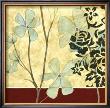 Burgundy Blossom Tapestry V by Jennifer Goldberger Limited Edition Pricing Art Print