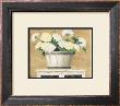 White Flowers In Wooden Bucket by David Col Limited Edition Print