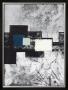 Black And White Abstract With Blue Box by Pierre Vermont Limited Edition Print