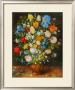 Flowers In A Brown Vase by Jan Brueghel The Elder Limited Edition Print
