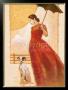 Lady In Red With Dog by Joadoor Limited Edition Pricing Art Print
