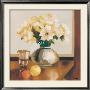 Cosmos In Silver Vase by Fara Bell Limited Edition Print