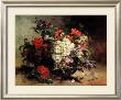 Basket Of Flowers by Eugene Henri Cauchois Limited Edition Pricing Art Print