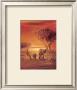 Sunset With Elephants by Leon Wells Limited Edition Print