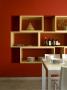 Vivienda Unifamiliar, Girona, Dining Room Shelving On Red Wall by Eugeni Pons Limited Edition Print