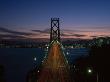 Bay Bridge, Western Span, San Francisco, California, 1933 - 1936, Night Shot And Trail Light Trails by John Edward Linden Limited Edition Print