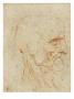 Tete De Vieillard Imberbe, De Profil A Droite by Leonard De Vinci Limited Edition Print