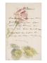 Lettre Autographe À Isabelle Lemmonier Dites  Lettres À Isabelle: Rose En Bouton by Edouard Manet Limited Edition Pricing Art Print