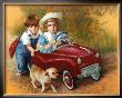 Kids And Puppy by David Lindsley Limited Edition Pricing Art Print