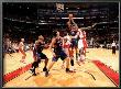 Atlanta Hawks V Toronto Raptors: Al Horford, Linas Kleiza And Amir Johnson by Ron Turenne Limited Edition Print