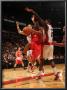 Houston Rockets V Toronto Raptors: Kyle Lowry And Amir Johnson by Ron Turenne Limited Edition Pricing Art Print