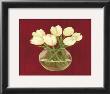 White Tulips In Vase by Jose Gomez Limited Edition Print