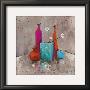 Inside In Red And Turquoise by Veronique Mansart Limited Edition Pricing Art Print
