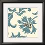 Teal Floral Motif Iv by Chariklia Zarris Limited Edition Print
