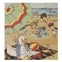 Making A Sand Castle At The Beach by Constance Heffron Limited Edition Pricing Art Print