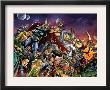Thor #85 Group: Thor, Hulk, Loki, Thanos, Beta-Ray Bill And Odin Fighting by Andrea Di Vito Limited Edition Print