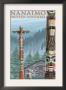 Nanaimo, Bc, Totems, C.2009 by Lantern Press Limited Edition Pricing Art Print