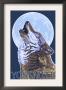 Yosemite, California - Wolf Howling, C.2008 by Lantern Press Limited Edition Print