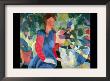 Girls With Fish Bell by Auguste Macke Limited Edition Pricing Art Print