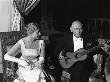 Ingrid Bergman With Yul Brynner During The Shooting Of The Movie 'Anastasia' In London by Benno Graziani Limited Edition Print