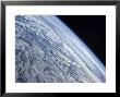 Earth's Horizon Against The Blackness Of Space by Stocktrek Images Limited Edition Print