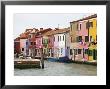 Boats And Colorful Homes In Canal, Burano, Italy by Dennis Flaherty Limited Edition Print
