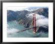 Low Clouds Clearing Around The Golden Gate Bridge, San Francisco Bay, California by Sandra Cannon Limited Edition Print