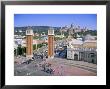 Plaza D'espanya, Fountains In Front Of The National Museum Of Art, Barcelona, Catalunya, Spain by Gavin Hellier Limited Edition Print