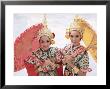Portrait Of Two Dancers In Traditional Thai Classical Dance Costume, Thailand by Gavin Hellier Limited Edition Pricing Art Print