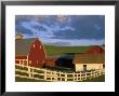 Red Barn With Fenceline In Summer, Whitman County, Washington, Usa by Julie Eggers Limited Edition Print